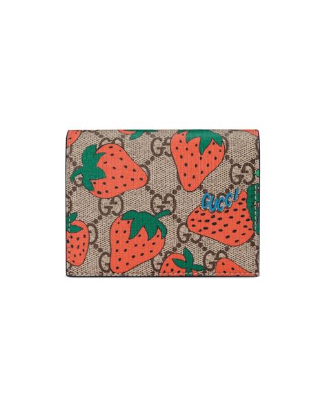 gucci strawberry wrist wallet|Gucci guccissima wallet.